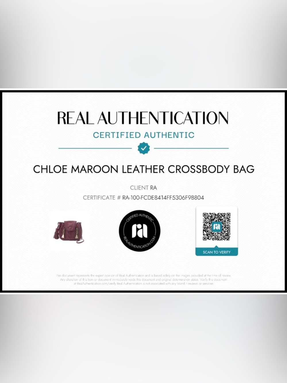 AUTHENTIC See by CHLOE Women’s Leather Crossbody Bag in Burgundy - Picture 2 of 7